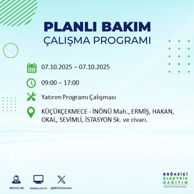 Bugün İstanbul karanlığa bürünecek! BEDAŞ açıkladı: 23 ilçede elektrikler kesilecek 34